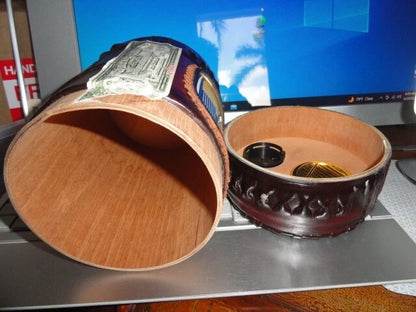 leather cedar storage jar
