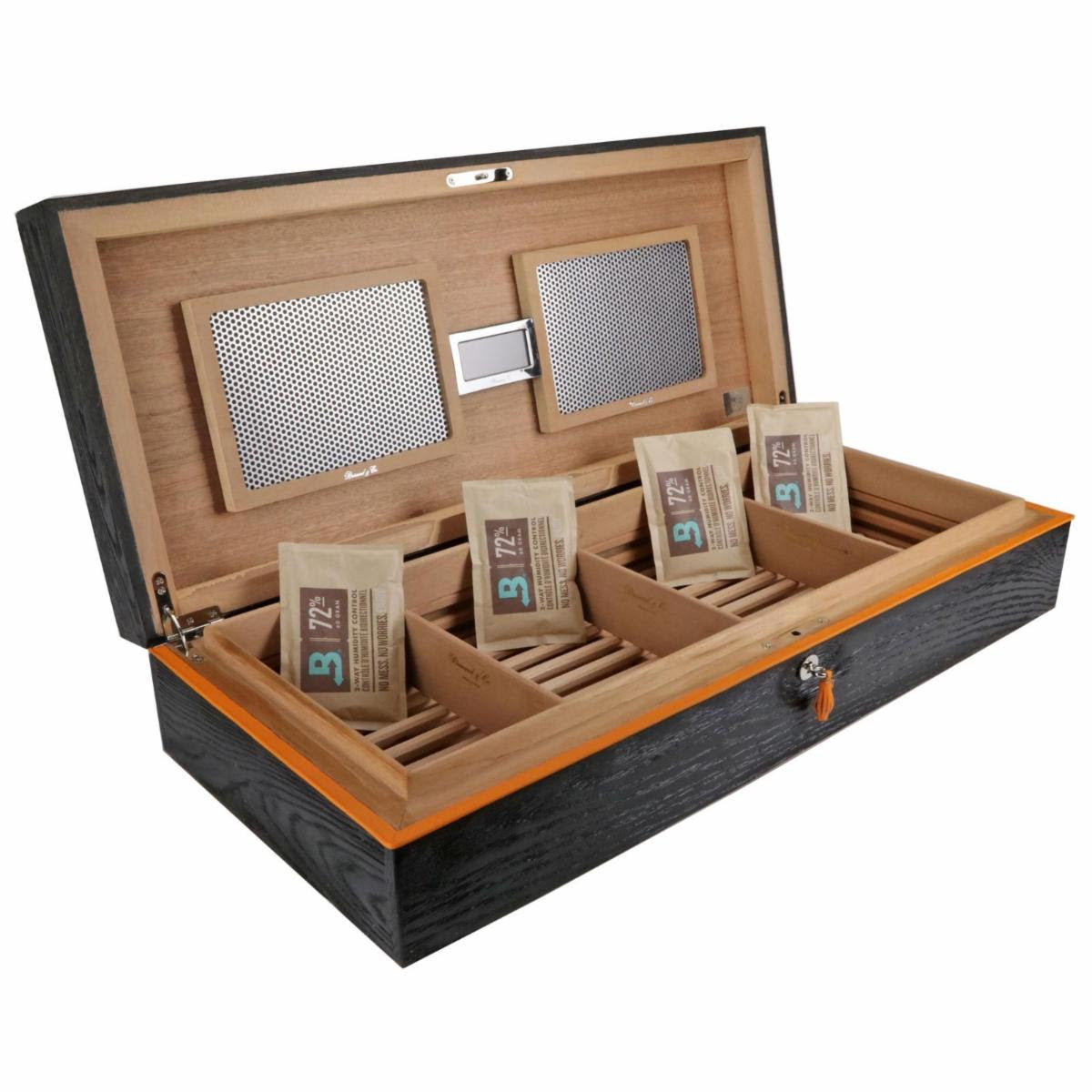 Brizard Royal Oak Collection  humidor 26.5"L X 11.5" W X 5.5"H  Made in USA