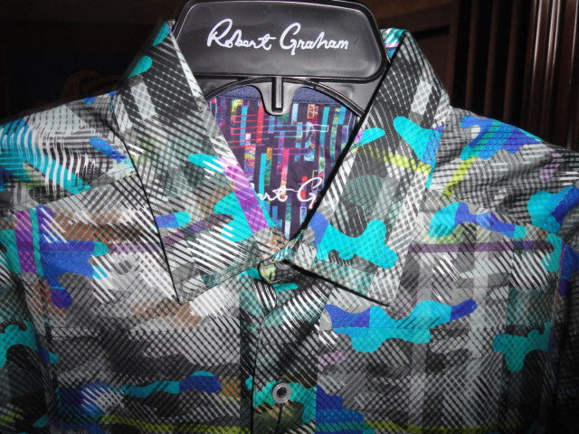 Robert Graham Hydroflauge Colorful Long Sleeve Shirt - Medium