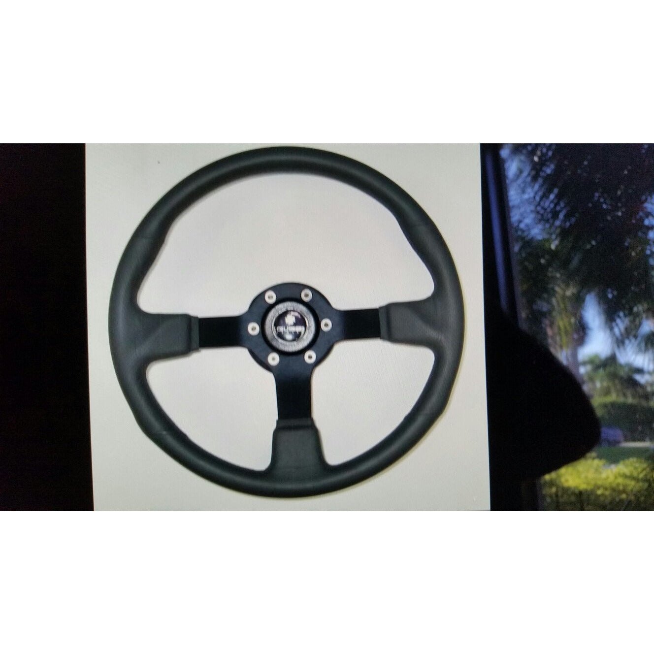 Gussi Steering Wheel Black Anodized Spoke 14" Diameter new