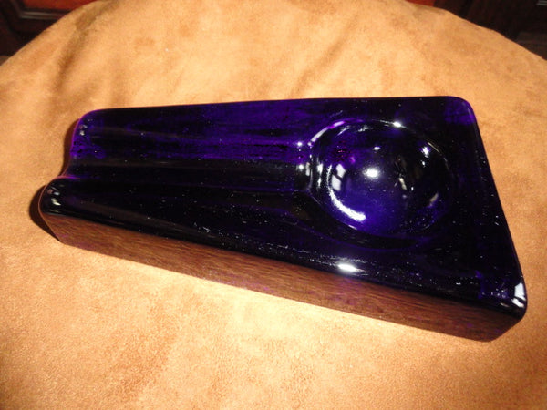 Comoy's Cobalt Blue Heavy Glass Ashtray