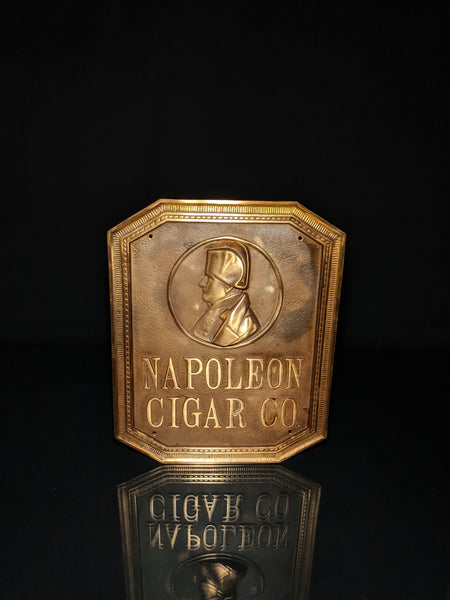 Napoleon Cigar Co. Bronze Sign 15.75" H x 12.75" W