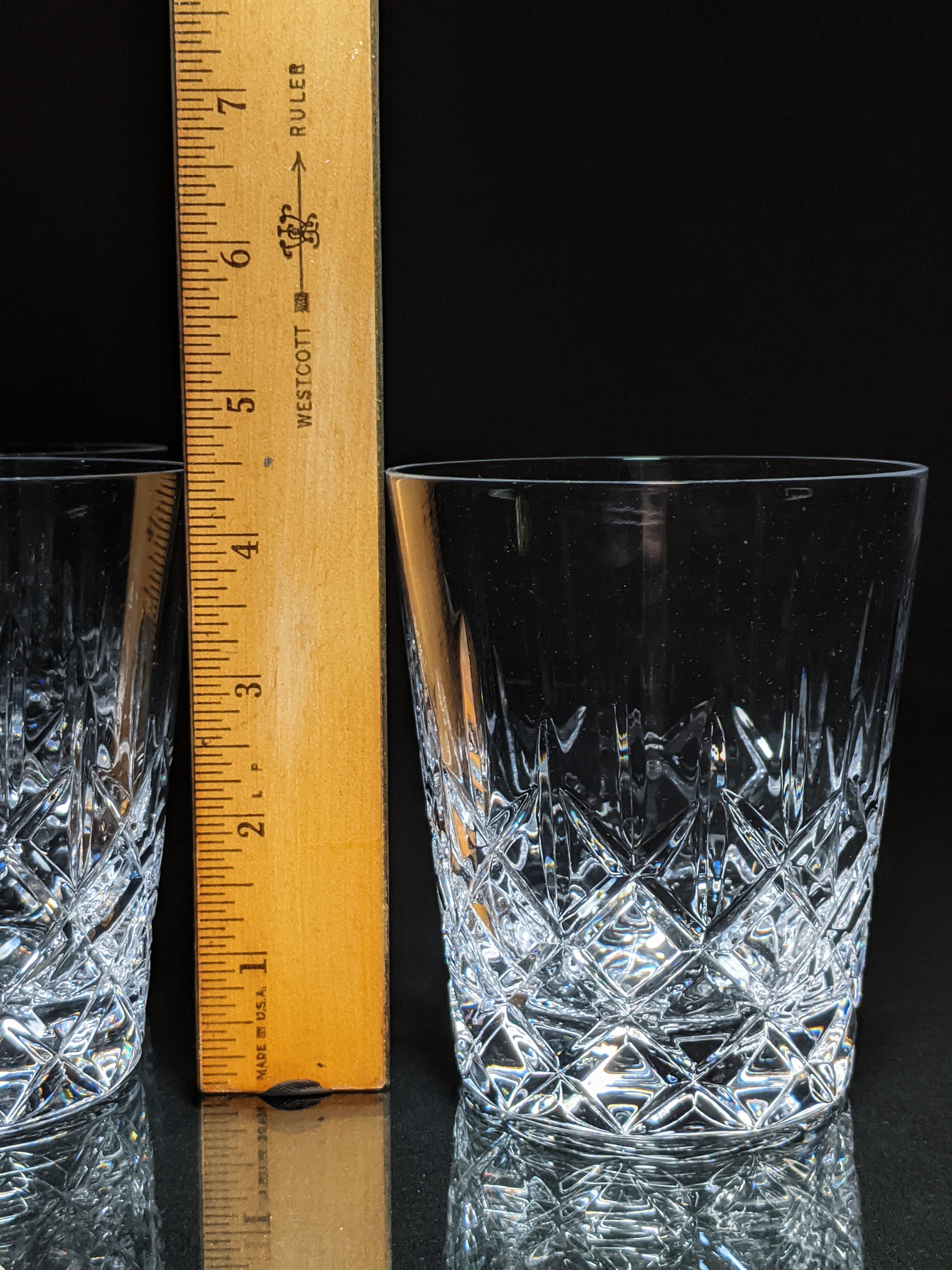 Faberge Crystal Old Fashion Glasses