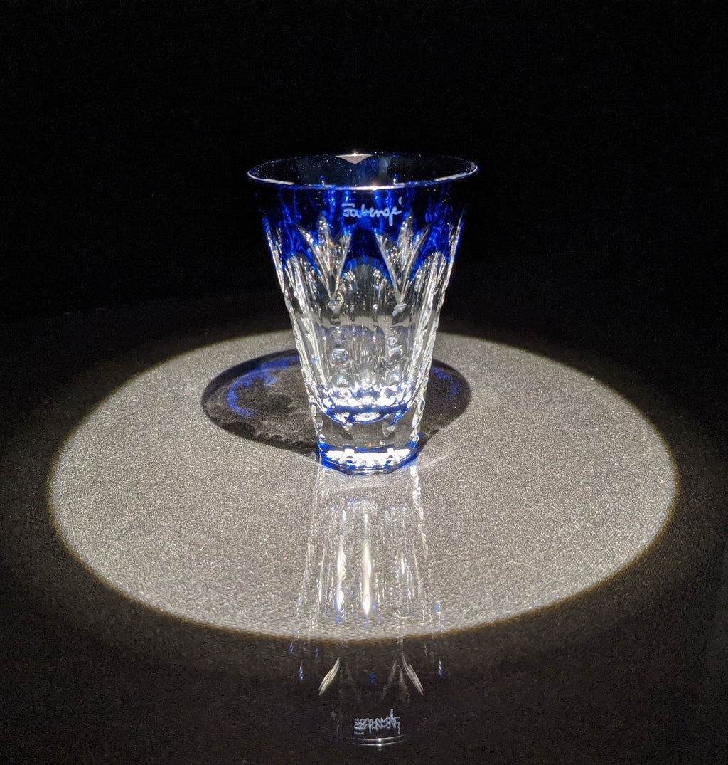 Faberge Crystal Ice Bucket with shot glasses