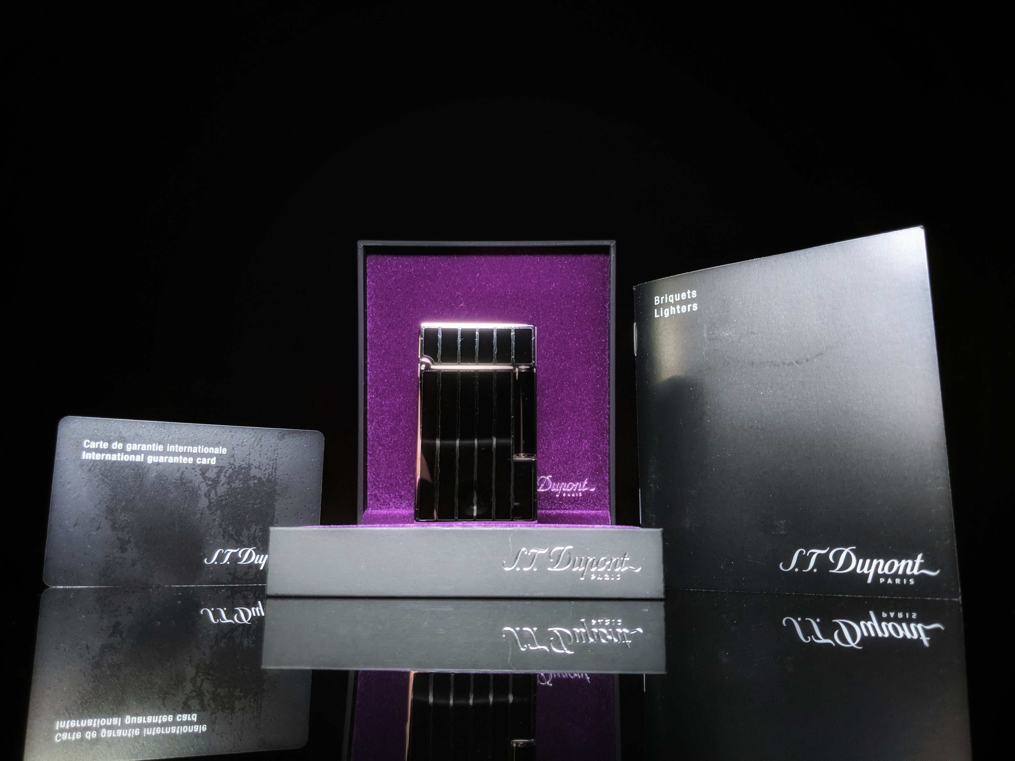 ST Dupont Black Lacquer & Palladium L2  Lighter