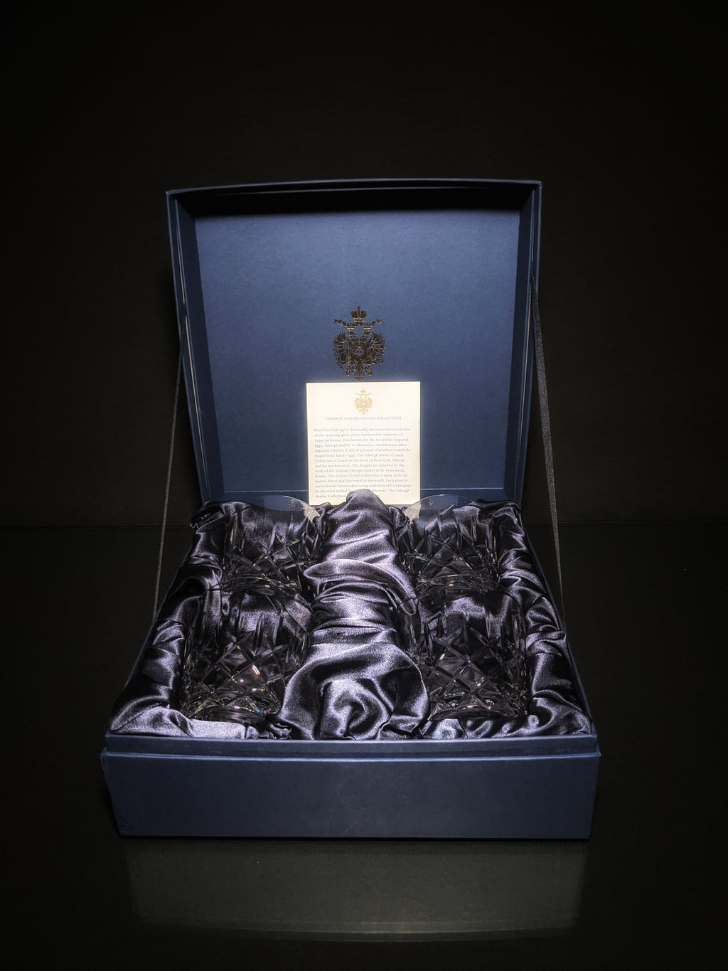 Faberge Crystal Old Fashion Glasses
