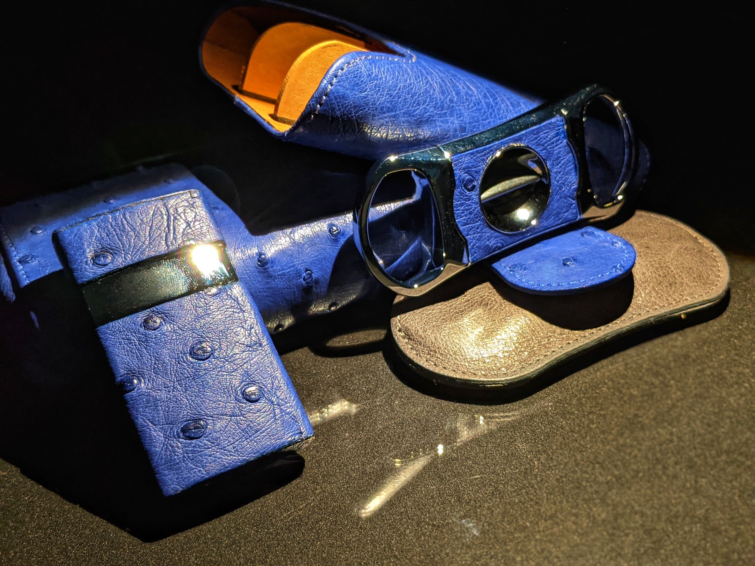 Brizard and Co Blue Ostrich Combo
