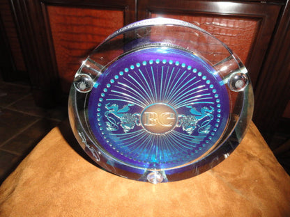 Arturo Fuente custom heavy clear glass ashtray. NIB 7 7/8" Diameter