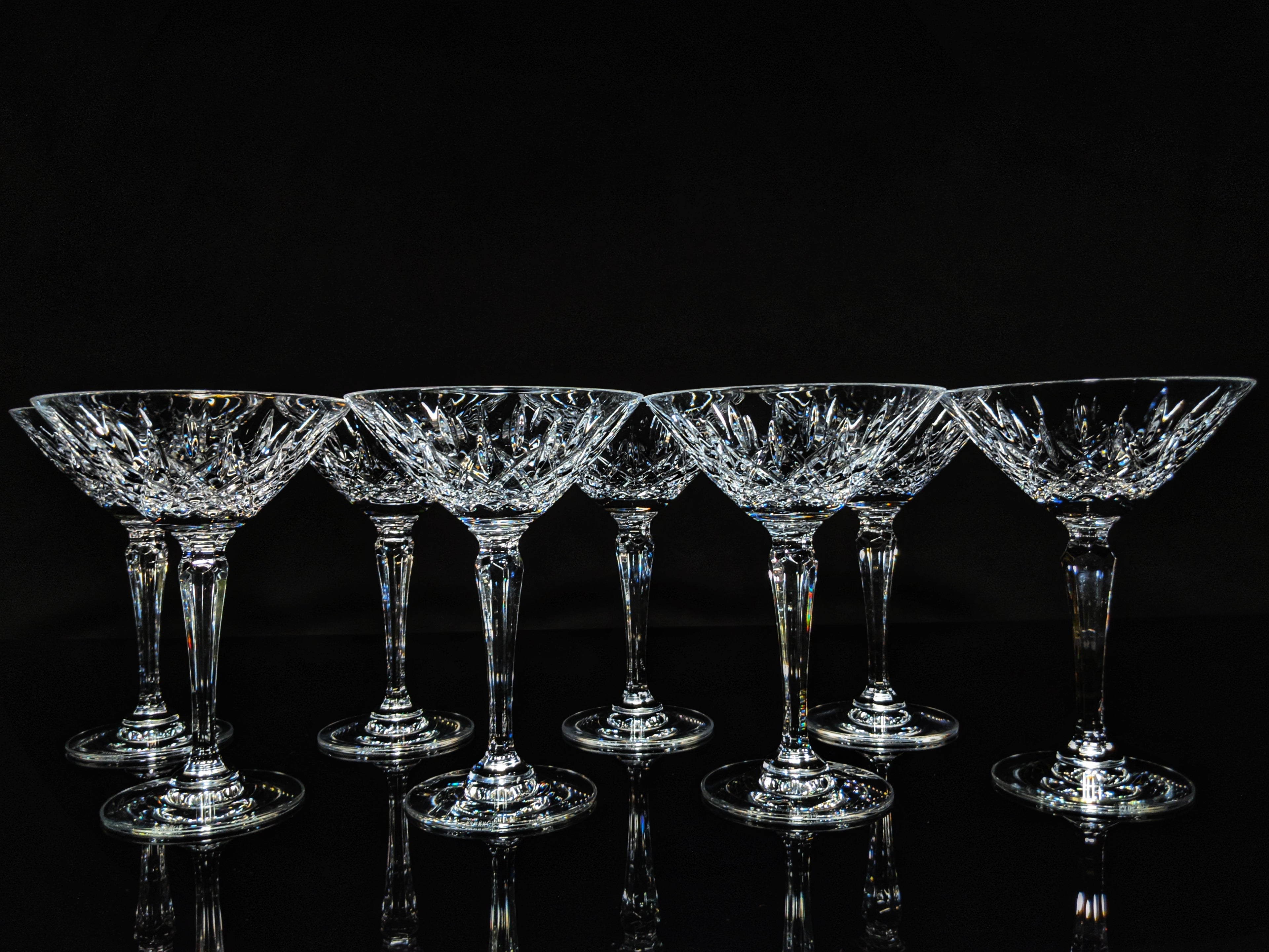 Faberge Clear Crystal Martini Glasses