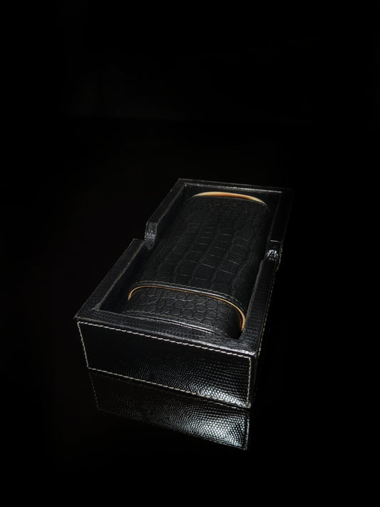 Andre Garcia leather cigar case and valet box