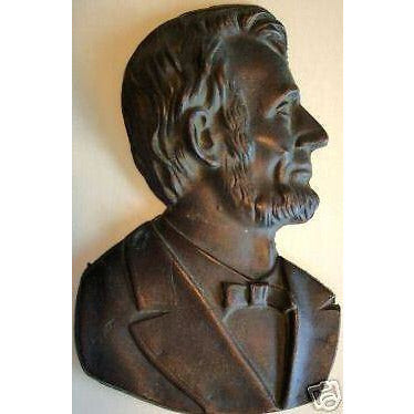 Abraham Lincoln Brass Plaque Bust