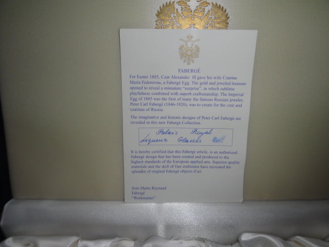 Faberge Palais Royal Colored Crystal Cordial Glasses Signed by Tatiana Faberge set of 4 NIB