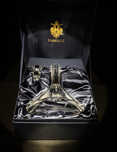 Faberge Imperial Ships Clear Crystal Decanter NIB