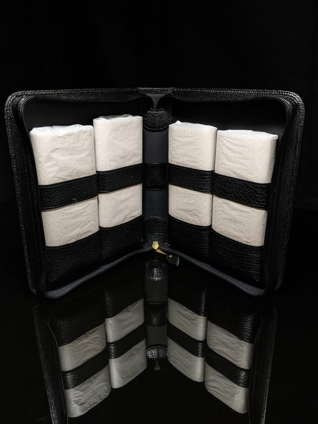 Pheasant Black Leather Carrying Case NIB