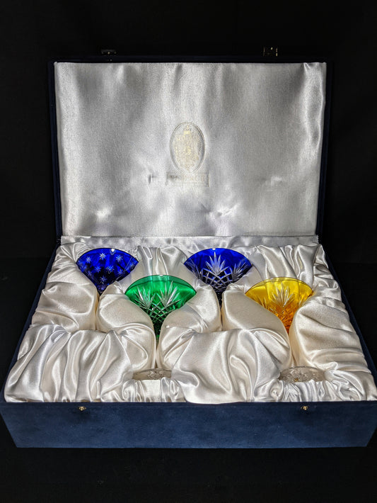 Faberge Martini Crystal Colored Glasses