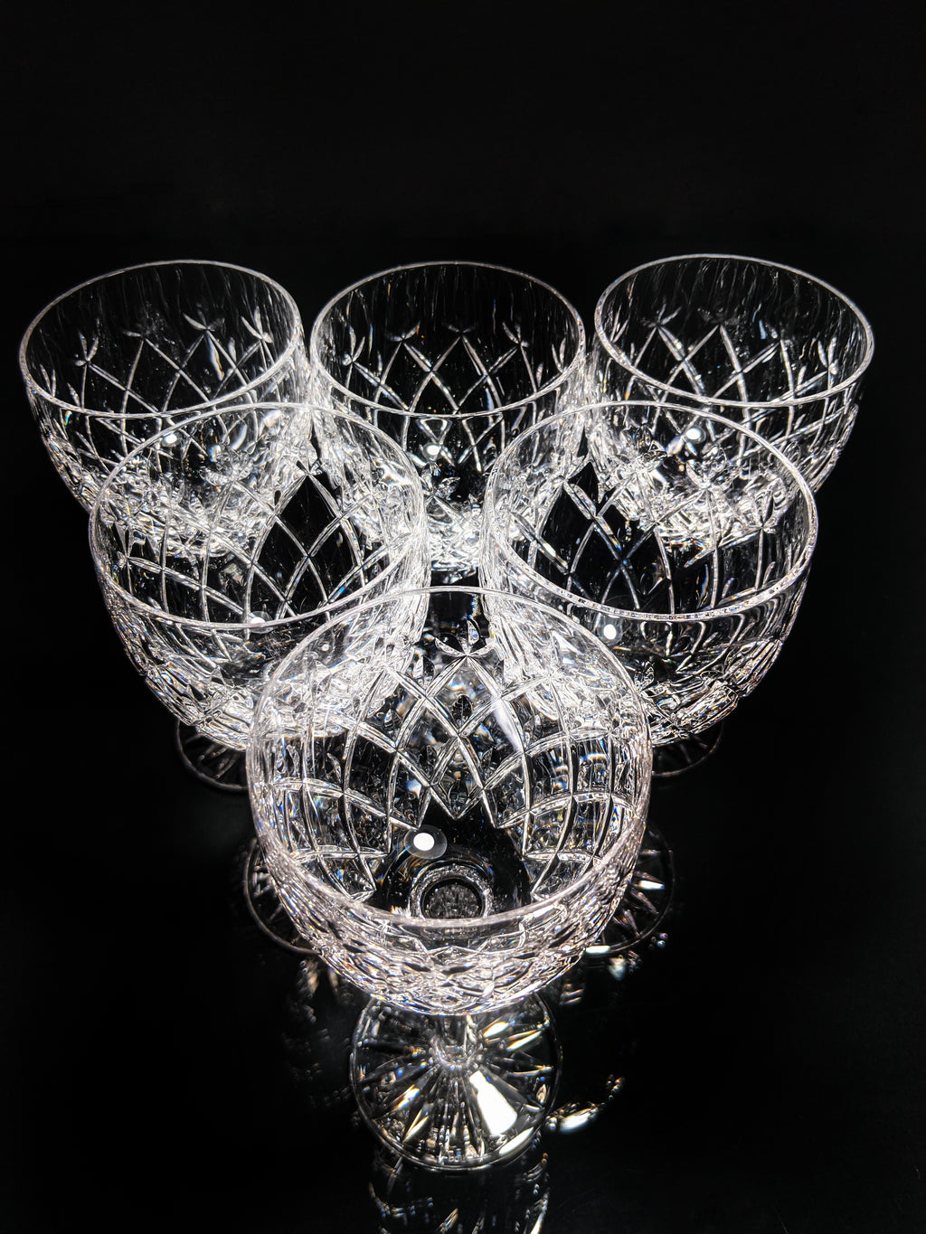 Faberge Clear Crystal Goblets