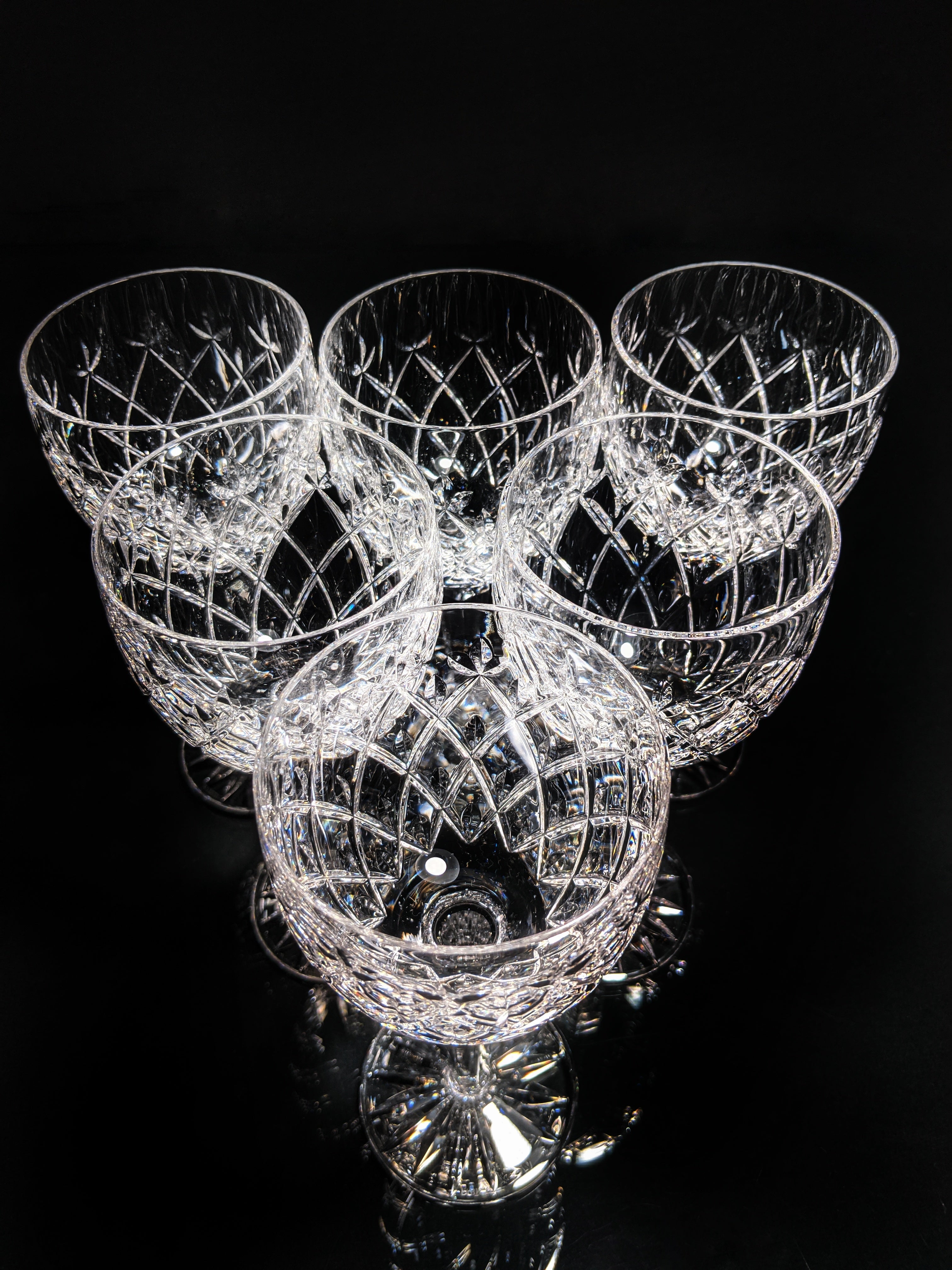 Faberge Clear Crystal Goblets