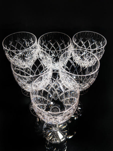 Faberge Clear Crystal Goblets
