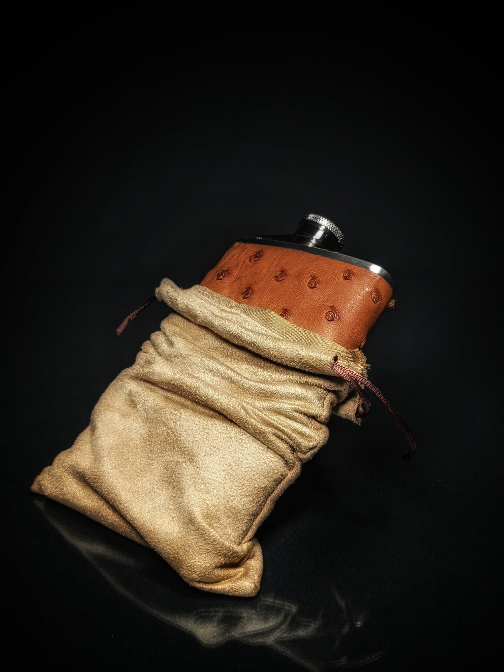 Brizard and Co. The 8 oz Flask - Ostrich Tan