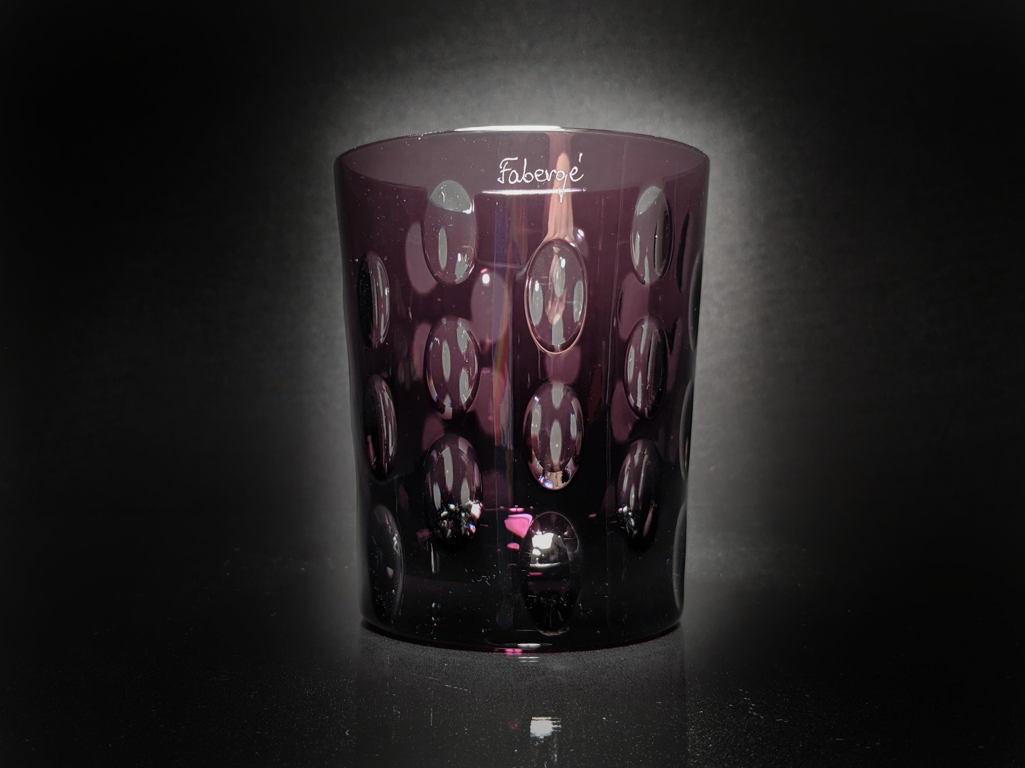 Faberge Colored Crystal Bubble Glasses