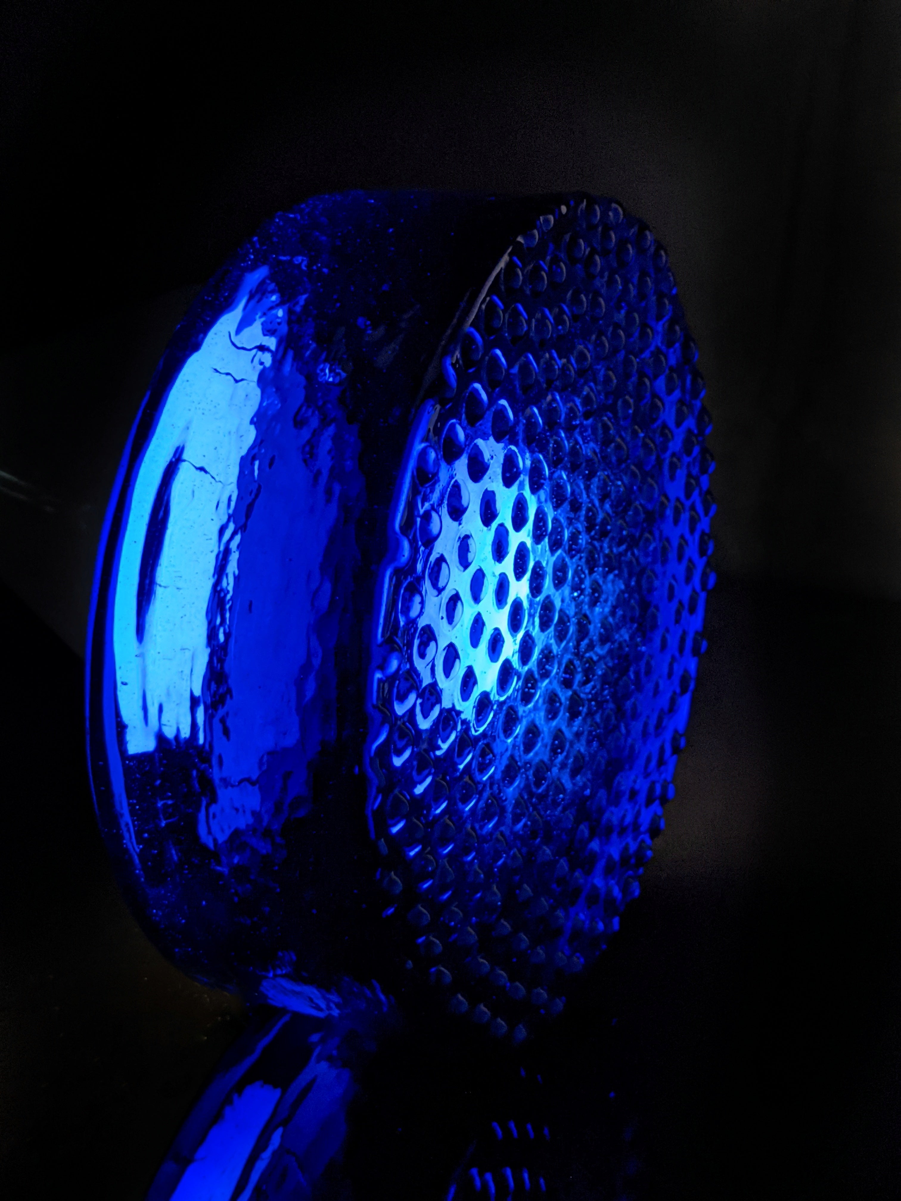 Blue Glass Ashtray