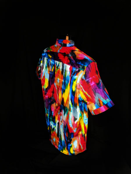 Robert Graham  Prism Effect Classic Fit Short Sleeve Shirt Size Medium