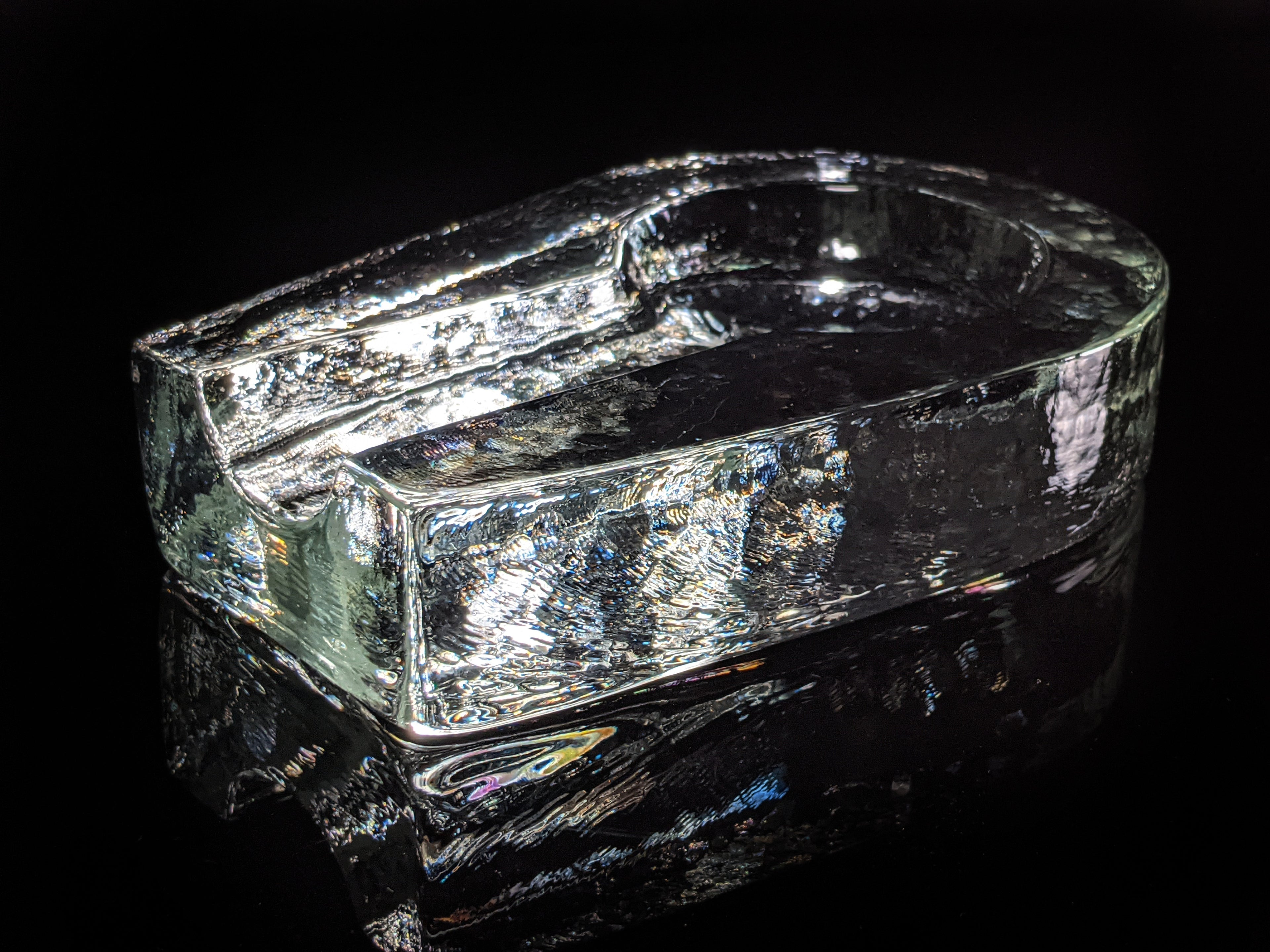 Heavy Pilgrim Glass Cigar Ashtray