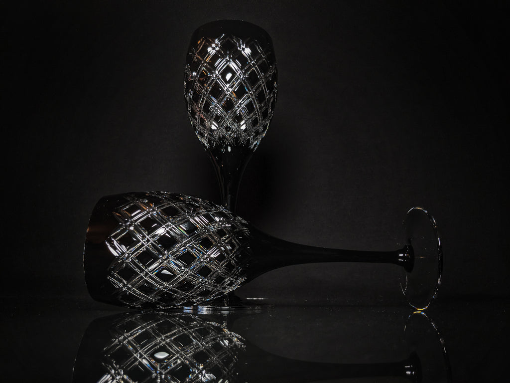 AJKA Athenee Black Onyx Crystal Goblets