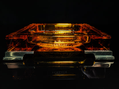 Versace Amber Crystal Ashtray NIB