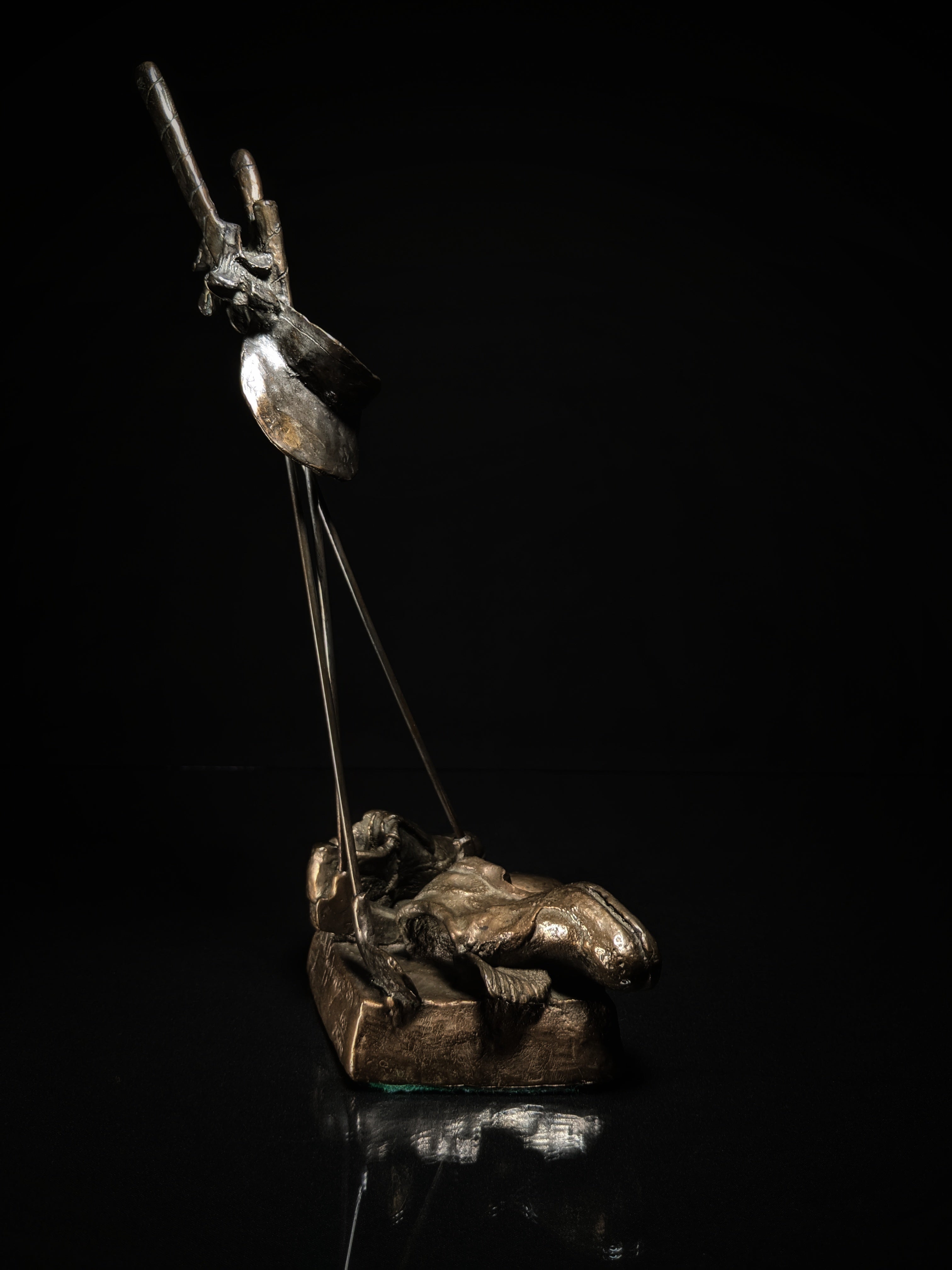 Mark Hopkins Golf Series "Clubs" Bronze Sculpture — Made in USA