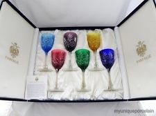 Faberge Crystal Glasses 3 combined sets