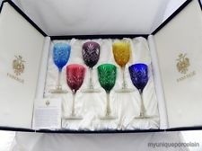 Faberge Crystal Glasses 3 combined sets