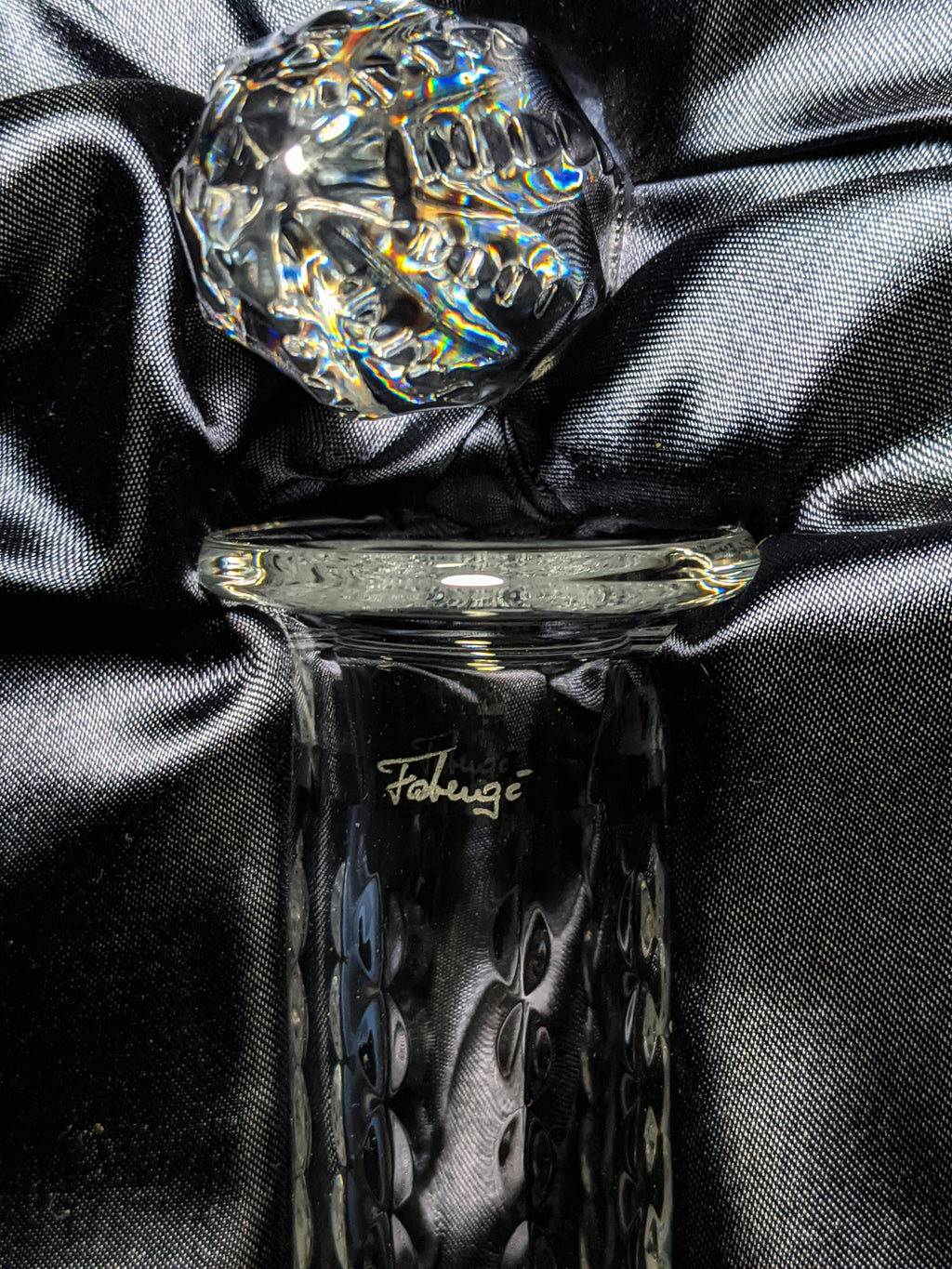 Faberge Bristol Clear Crystal Decanter NIB