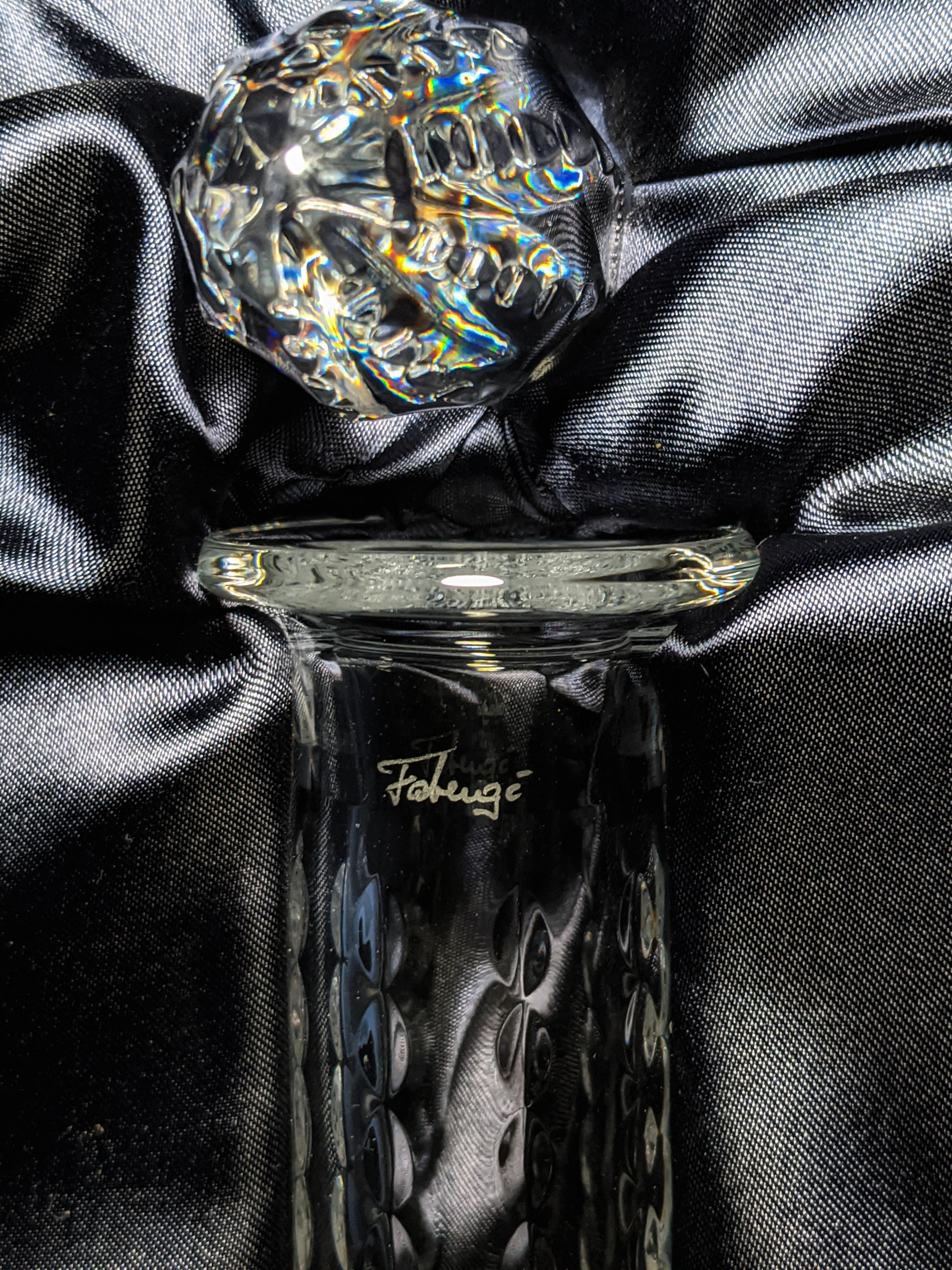 Faberge Bristol Clear Crystal Decanter NIB