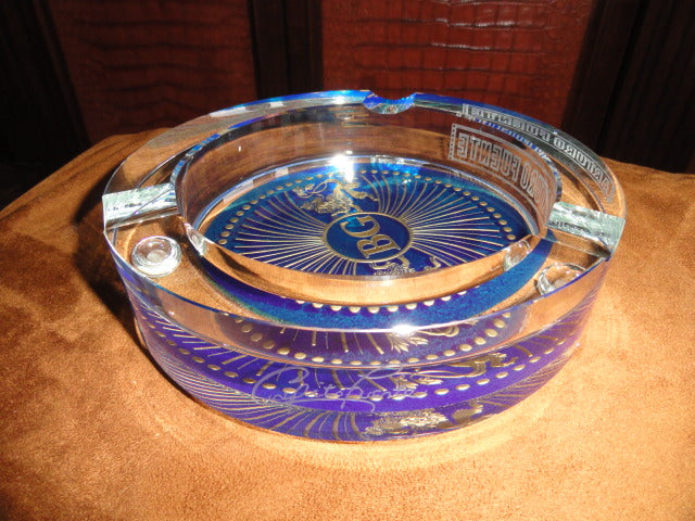 Arturo Fuente custom heavy clear glass ashtray. NIB 7 7/8" Diameter