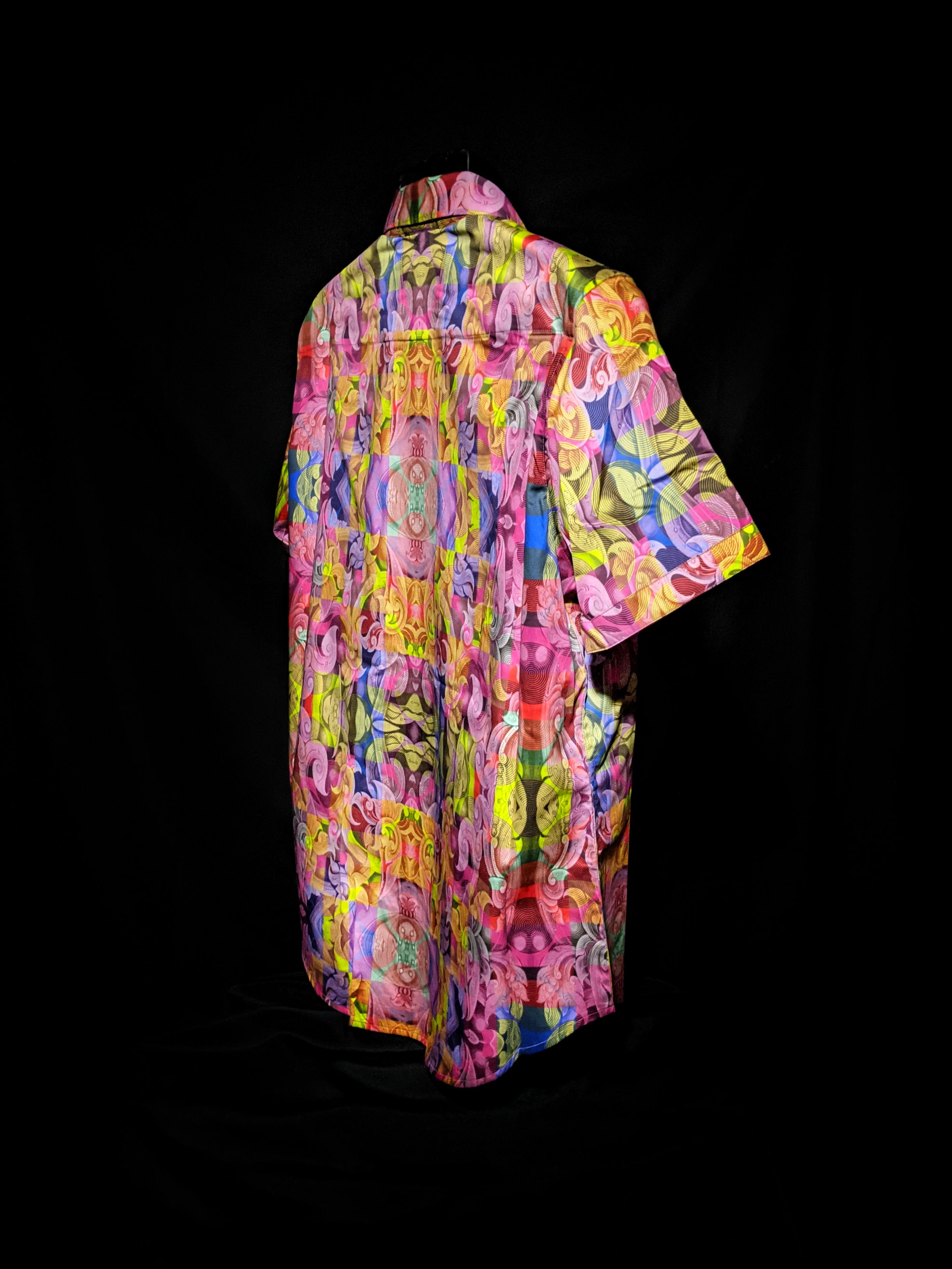 Robert Graham Riceboro Colorful Short Sleeve Shirt Size Medium