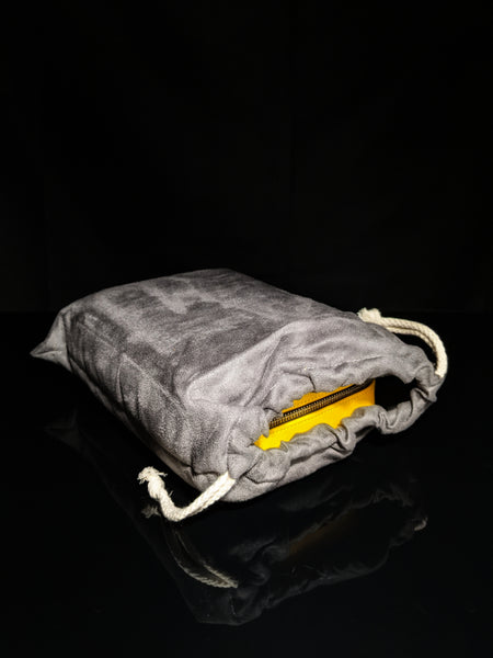 Brizard and Co Geniune Black Caiman Alligator and yellow leather with cutter and lighter