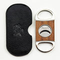Brizard and Co. Double Guillotine Series 2 Cutter - Curly Walnut and Black Leather