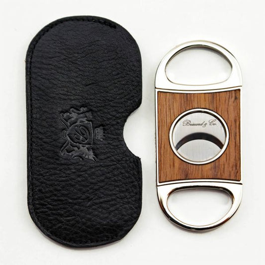 Brizard and Co. Double Guillotine Series 2 Cutter - Curly Walnut and Black Leather