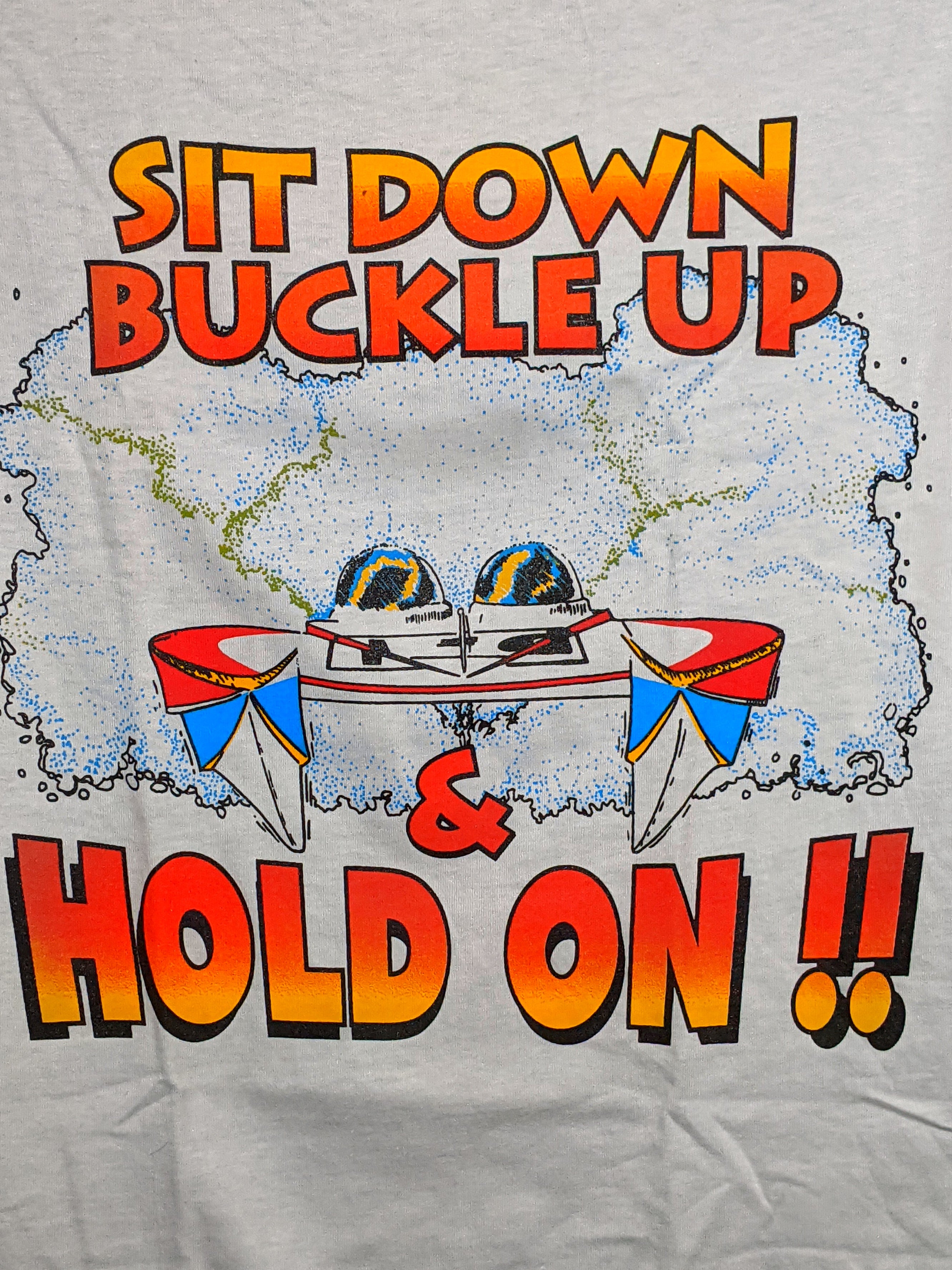 " Sit Down Buckle Up & Hold On !! "  Beefy-T  Powerboat  T-Shirt with pocket