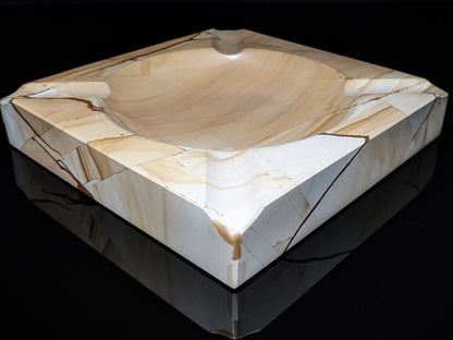 Natural Marble Square Cigar Ashtray 7" square NIB