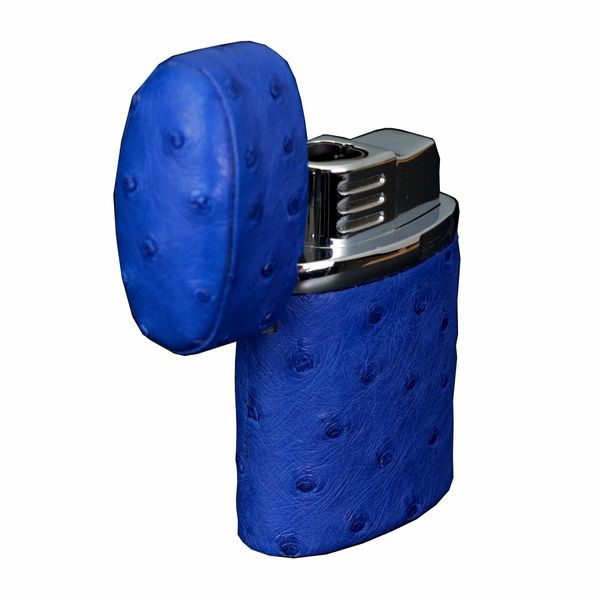 Brizard and Co. The "Triple Jet" Table Lighter - Ostrich Blue