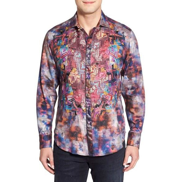 Robert Graham Braveheart Abstract Print Shirt — Medium