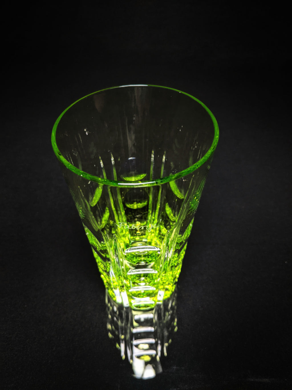 Faberge Crystal Colored Bubble Tall Glasses