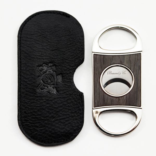 Brizard and Co. Double Guillotine Series 2 Cutter - Gun Metal Ebony and Black Leather