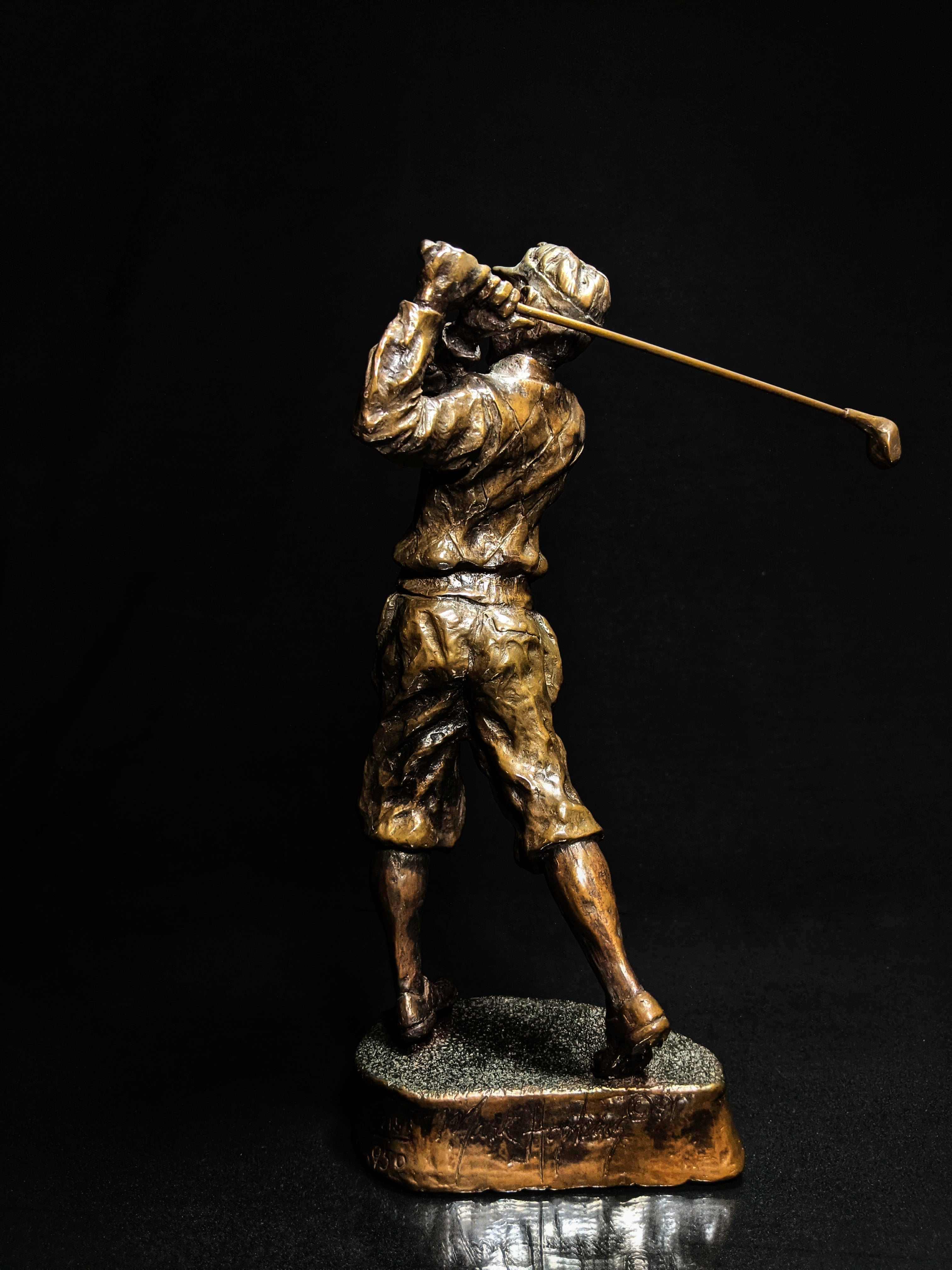 Mark Hopkins Bronze Golf Series Sculpture called " Fairway " Made in USA