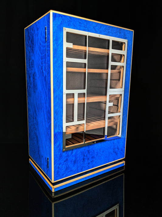 Elie Bleu Blue Madrona Cabinet Humidor