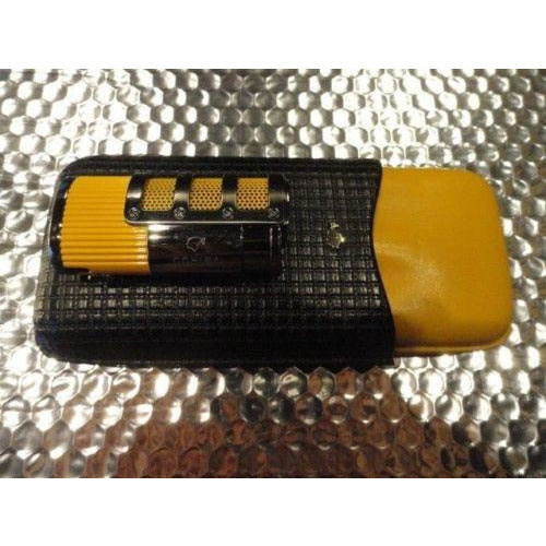 Black & Gold Leather  Case with  Pocket Lighter new in boxes
