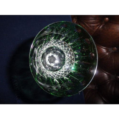 Faberge Crystal Xenia Emerald Green Wine Glass new without the original box