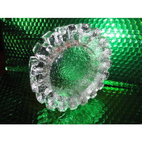 clear glass sprocket cigar ashtray mint condition